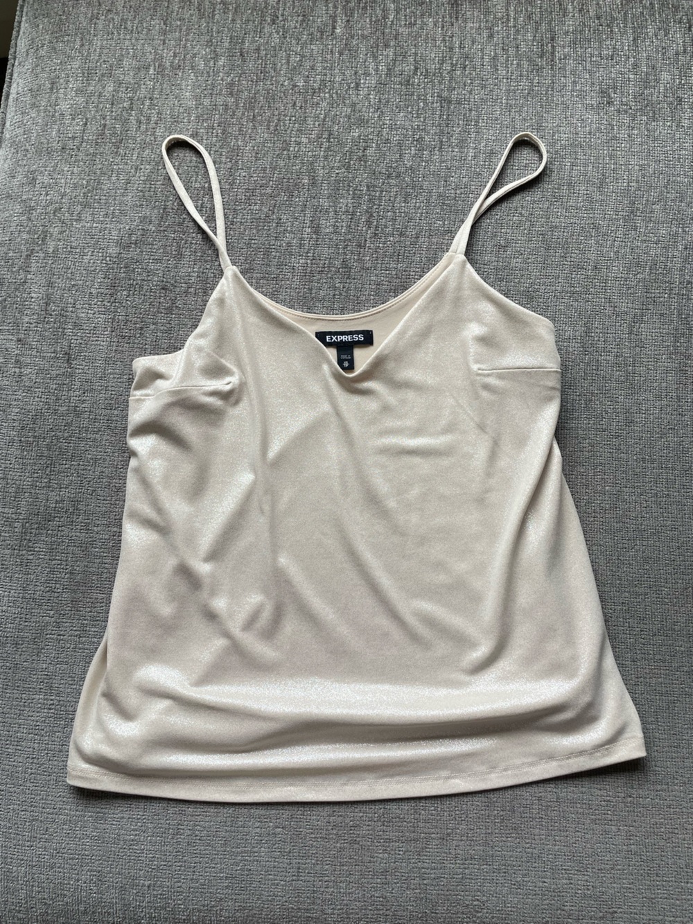 Express Shimmery Cream Tank Top